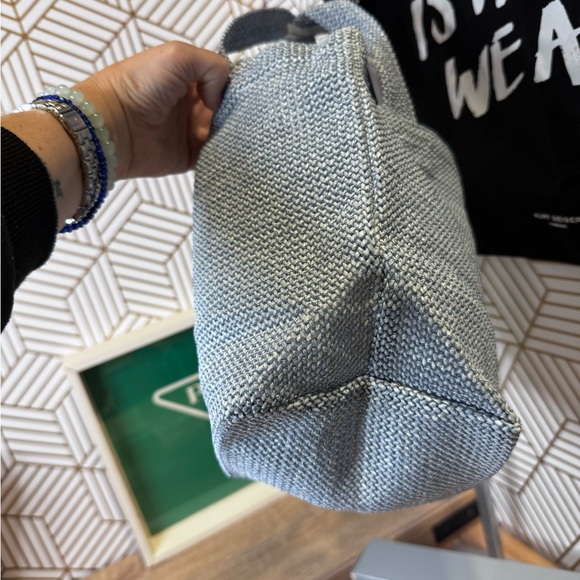 Prada Milano Mini Canvas Tote / Mini Shopper - Blue Woven Fabric - Picture 6 of 6